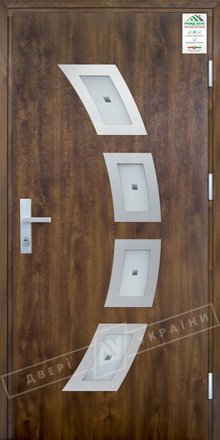 Купити Двері вхідні вуличні серії "GRAND HOUSE 73 mm" / Модель №5 / 970х2080 / Ліва (85201) - OLver Group | Вхідні двері «ДВЕРІ УКРАЇНИ» - ДВЕРІ УКРАЇНИ