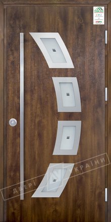 Купити Двері вхідні вуличні серії "GRAND HOUSE 73 mm" / Модель №5 / 970х2080 / Ліва (85211) - OLver Group | Вхідні двері «ДВЕРІ УКРАЇНИ» - ДВЕРІ УКРАЇНИ
