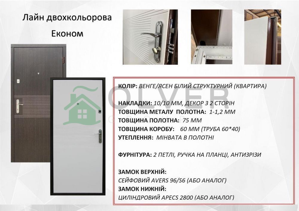 Купити Лайн квартира (Економ) - OLver Group | Вхідні двері RedFort - RedFort