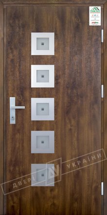 Купити Двері вхідні вуличні серії "GRAND HOUSE 73 mm" / Модель №2 / 970х2080 / Ліва (85197) - OLver Group | Вхідні двері «ДВЕРІ УКРАЇНИ» - ДВЕРІ УКРАЇНИ