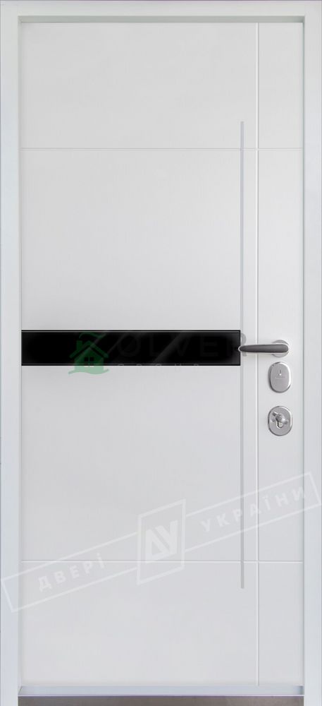 Купити Двері вхідні серії "ІНТЕР 6" модель Еліс чорне скло / Моттура / 980х2040 / Ліва (84478) - OLver Group |  - ДВЕРІ УКРАЇНИ